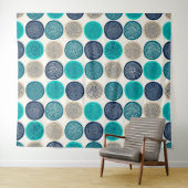 Scandinavische cirkel Stippen Mandala Pattern 1 Wandkleed (In Situ (horizontaal))