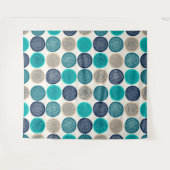 Scandinavische cirkel Stippen Mandala Pattern 1 Wandkleed (Voorkant (horizontaal))