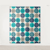 Scandinavische cirkel Stippen Mandala Pattern 1 Wandkleed (Voorkant)