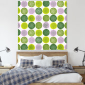 Scandinavische cirkel Stippen Mandala Pattern 2 Canvas Afdruk (Insitu (Slaapkamer))