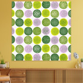 Scandinavische cirkel Stippen Mandala Pattern 2 Canvas Afdruk (Insitu (Woonkamer))