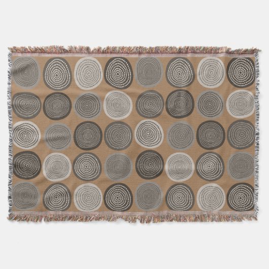 Scandinavische cirkel Stippen Mandala Pattern 3 Deken (Voorkant)