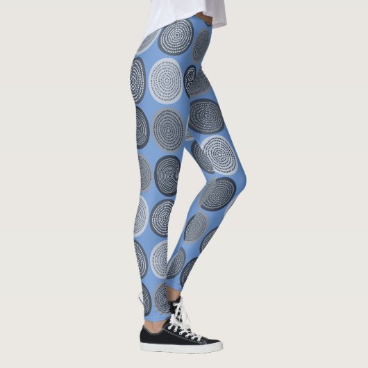 Scandinavische cirkel Stippen Mandala Pattern 3 Leggings (Rechts)
