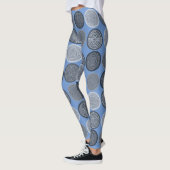 Scandinavische cirkel Stippen Mandala Pattern 3 Leggings (Links)