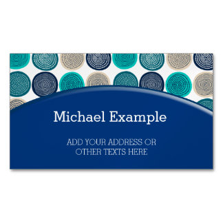 Scandinavische cirkelstippen Mandala Patroon 1 Magnetisch Visitekaartje