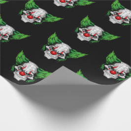 Scandinavische clown met rode ogen cadeaupapier