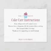 Scandinavische Cupcake Cake Verzorgingsinstructies Bedankkaart (Voorkant)