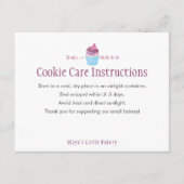 Scandinavische Cupcake Cookie Verzorgingsinstructi Bedankkaart (Voorkant)