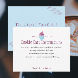 Scandinavische Cupcake Cookie Verzorgingsinstructi Bedankkaart
