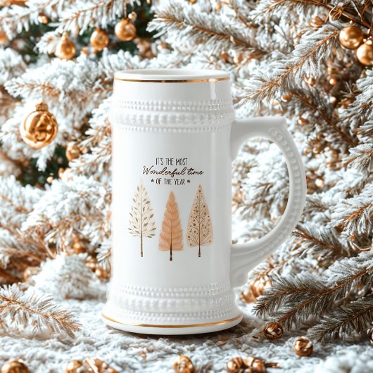 Scandinavische dennenbomen Kerst Bierglas Bierpul