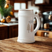 Scandinavische Dennenbomen Kerstbierglas Bierpul