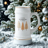 Scandinavische Dennenbomen Kerstbierglas Bierpul