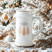 Scandinavische Dennenbomen Kerstbierglas Bierpul