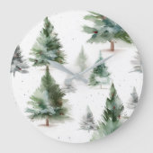 Scandinavische dennenboom wandklok (Voorkant)