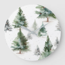 Scandinavische dennenboom wandklok