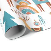 Scandinavische dieren kerst inpakpapier (Rol Hoek)