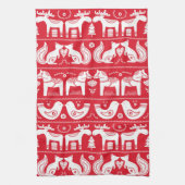 Scandinavische dieren keukenhanddoeken (Verticaal)