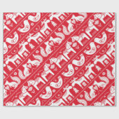 Scandinavische dieren — Verpakkingspapier Cadeaupapier (Vlak)