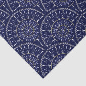 Scandinavische Ditsy Winter Navy & Gold Art Deco Tissuepapier (Detail)