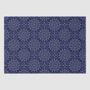 Scandinavische Ditsy Winter Navy & Gold Diamond Te Tissuepapier