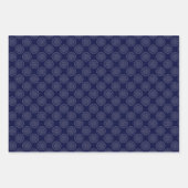 Scandinavische Ditsy Winter Navy & Gold Polka Dots Inpakpapier Vel (Voorkant 3)