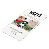 Scandinavische Doodle Kerst FOTO Kerststuk Magneet (Linkerzijde)