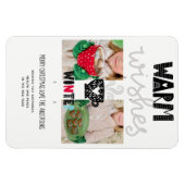 Scandinavische Doodle Kerst FOTO Kerststuk Magneet (Horizontaal)