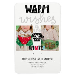 Scandinavische Doodle Kerst FOTO Kerststuk Magneet