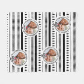 Scandinavische Doodle PHOTO Blanket met kerstcadea Fleece Deken (Voorkant (Horizontaal))
