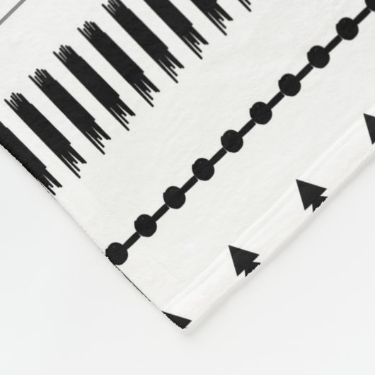 Scandinavische Doodle PHOTO Blanket met kerstcadea Fleece Deken (Hoek)