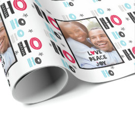 Scandinavische Doodle PHOTO Kerstmis Moderne Cadeaupapier