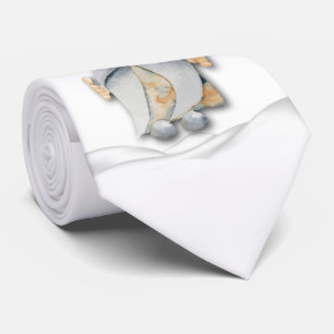 Scandinavische duimen omhoog Gnome en Sneeuwdrijfv Stropdas