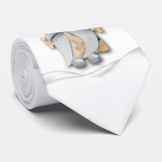 Scandinavische duimen omhoog Gnome en Sneeuwdrijfv Stropdas (Opgerold)