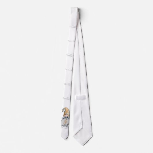 Scandinavische duimen omhoog Gnome en Sneeuwdrijfv Stropdas (Achterkant)