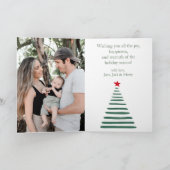 Scandinavische één foto feestelijke kerst feestdagen kaart (Binnen)