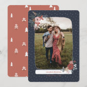 Scandinavische Eerste Kerstfeestdag in de winter Feestdagenkaart (Voorkant / Achterkant)