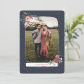 Scandinavische Eerste Kerstfeestdag in de winter Feestdagenkaart (Staand voorkant)