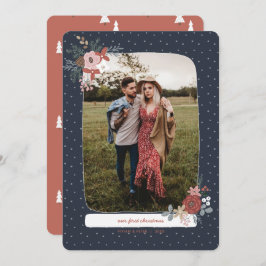 Scandinavische Eerste Kerstfeestdag in de winter Feestdagenkaart