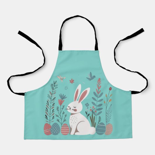 Scandinavische elegantie Schattigee paashaas Schort (Voorkant)