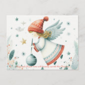 Scandinavische elegantie spiritueel kerstengel briefkaart (Voorkant)