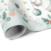 Scandinavische elegantie spiritueel kerstengel cadeaupapier (Rol Hoek)