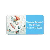 Scandinavische elegantie spiritueel kerstengel etiket (Voorkant)