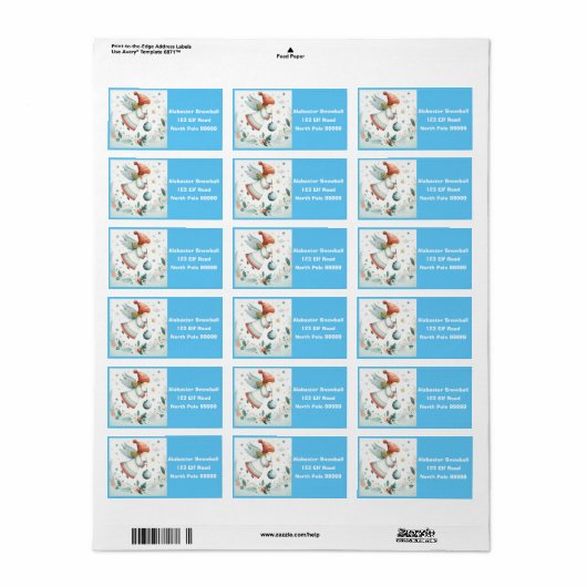 Scandinavische elegantie spiritueel kerstengel etiket (Full Sheet)