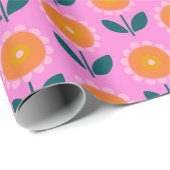 Scandinavische esthetische valpatronen in roze cadeaupapier (Rol Hoek)