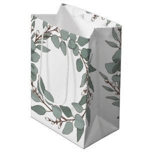 Scandinavische Eucalyptus Pasen Geschenkentas Medium Cadeauzakje