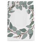 Scandinavische Eucalyptus Pasen Geschenkentas Medium Cadeauzakje (Achterkant)