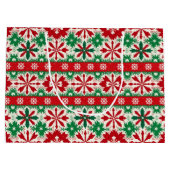 Scandinavische Fair Isle Kerst Groot Cadeauzakje (Achterkant)