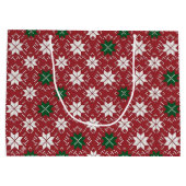 Scandinavische Fair Isle Kerst Groot Cadeauzakje (Achterkant)