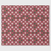 Scandinavische Fair Isle Kersteditie 1 Cadeaupapier (Vlak)