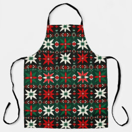 Scandinavische Fair Isle Kersteditie 3 Schort